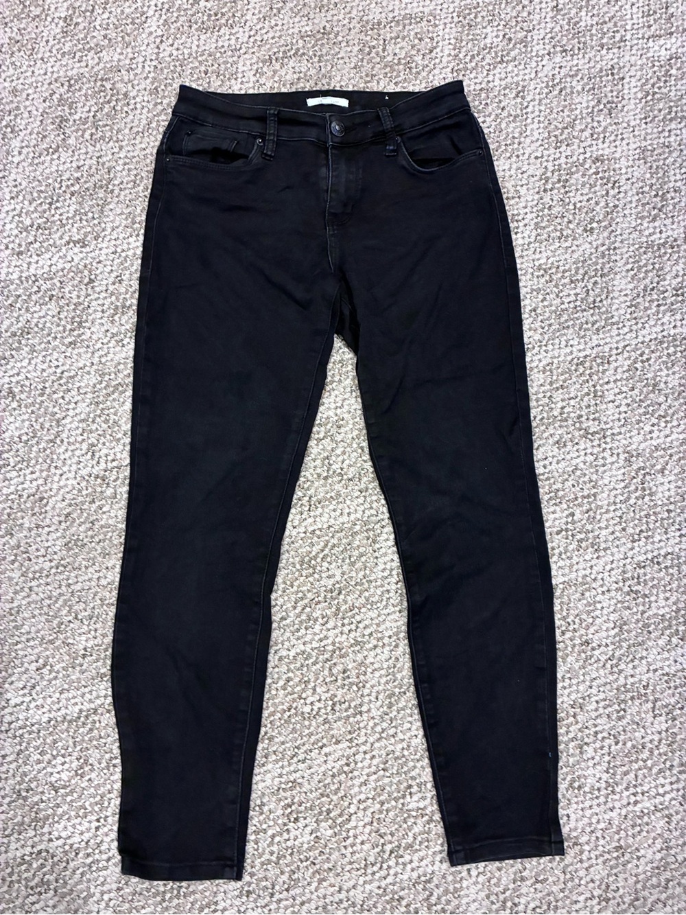 Black Women's Stretch Skinny Jeans Sz 28